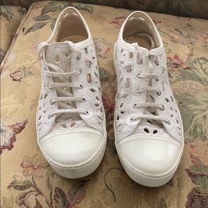 Chanel Leather and Lace sneakers Size 40